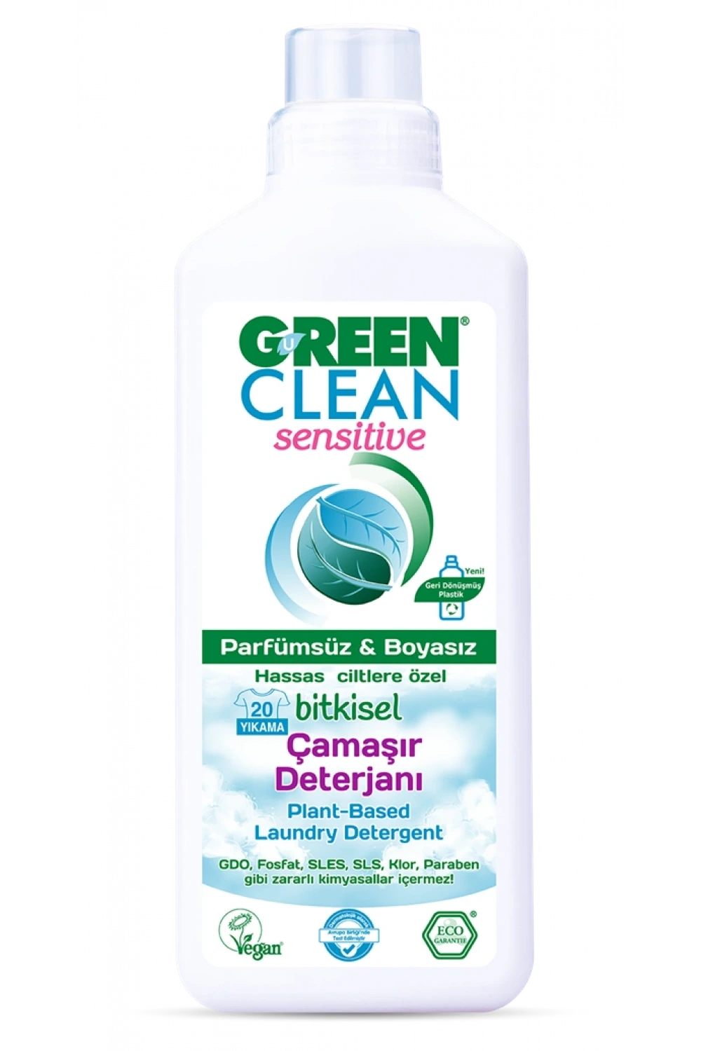 Green Clean Sensitive Bitkisel Çamaşır Deterjanı 1000 Ml
