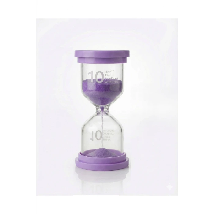 10 Dakika MOR Kum Saati - Dekoratif Cam