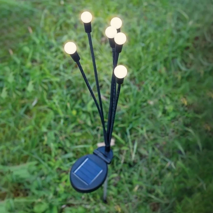2 Adet Güneş Enerjili Plastik Bahçe Lambası – LED Dış Mekan Top Aydınlatma, Otomatik Açılıp Kapanan Solar Işık
