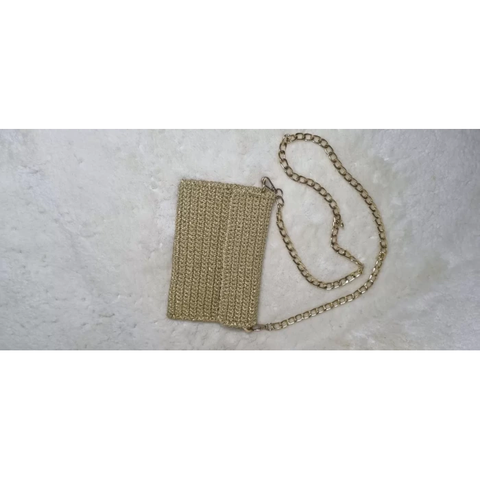 El Yapımı Örgü Şık Sarı Kadın Çantası – İpekyıldızı