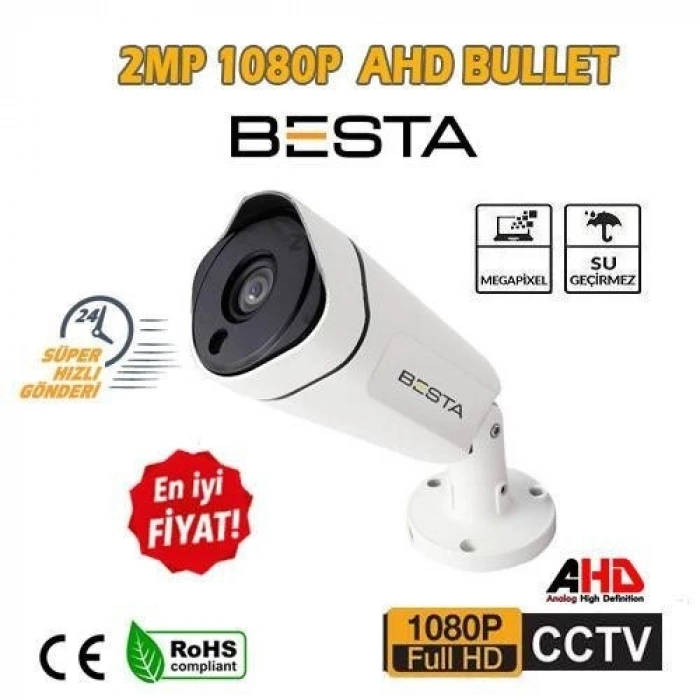 2MP Ahd 1080P Metal Kasa Güvenlik Kamerası KD-9322