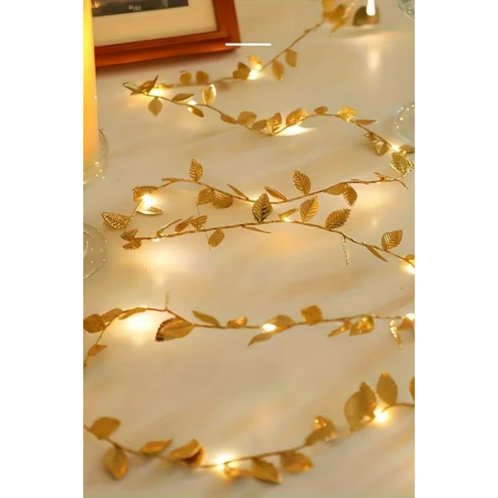 3 Metre Yaldızlı Gold LED Işık – Dekoratif Ortam ve Yılbaşı Aydınlatması