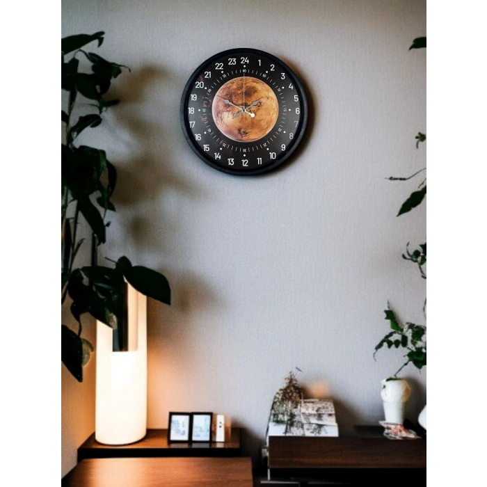 36 Cm 24 Saat Göstergeli Özel Tasarım Duvar Saati