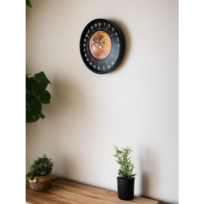 36 Cm 24 Saat Göstergeli Özel Tasarım Duvar Saati