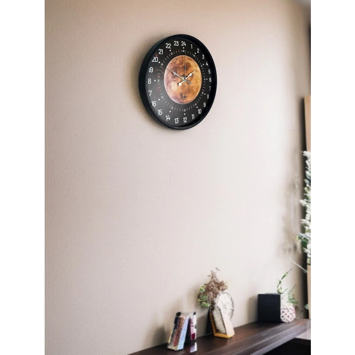 36 Cm 24 Saat Göstergeli Özel Tasarım Duvar Saati
