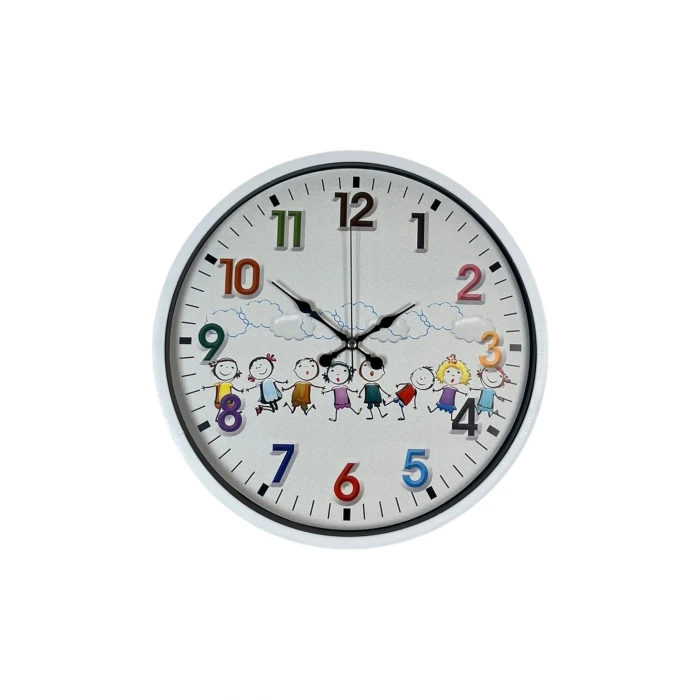 36 Cm Beyaz Çocuk Odası Duvar Saati