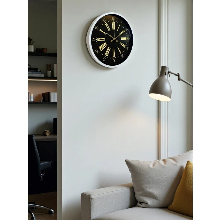 36 Cm Beyaz Dekoratif Duvar Saati