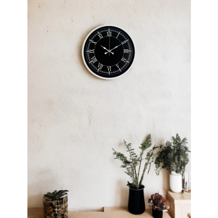 36 Cm Beyaz Dekoratif Duvar Saati