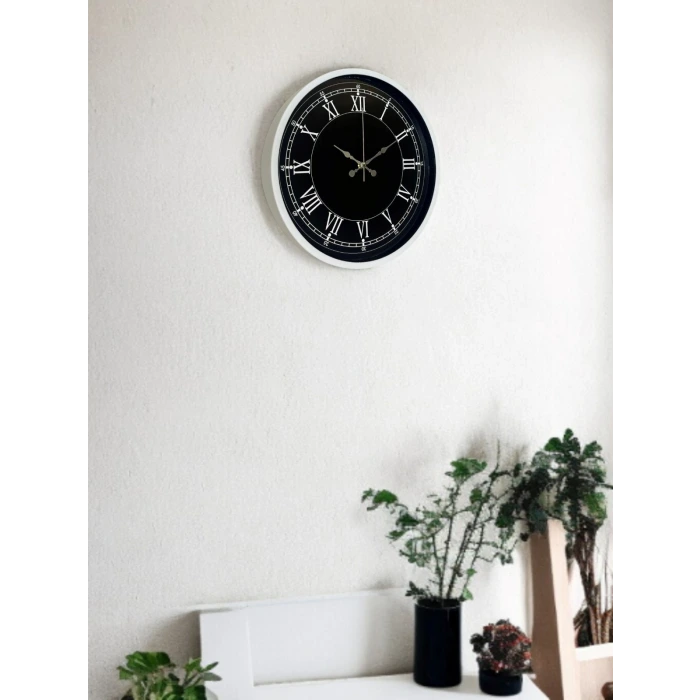 36 Cm Beyaz Dekoratif Duvar Saati