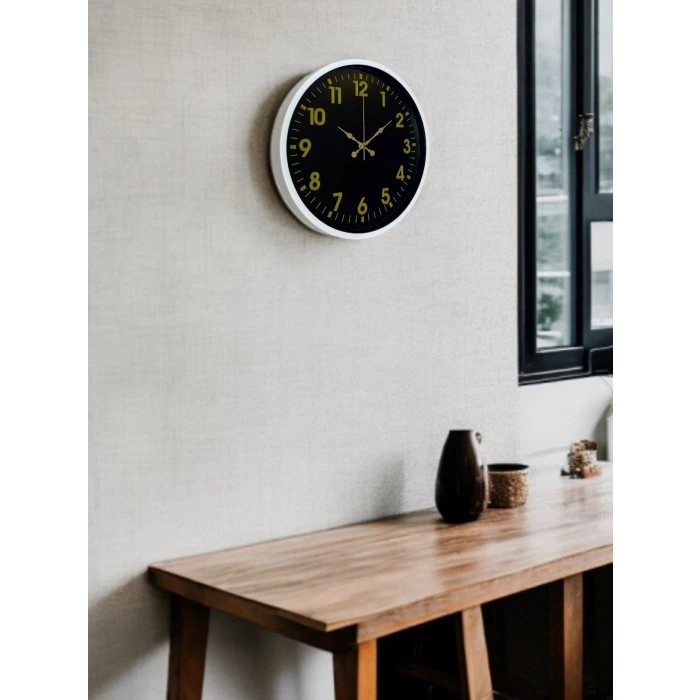 36 Cm Beyaz Klasik Duvar Saati