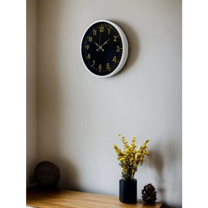 36 Cm Beyaz Klasik Duvar Saati