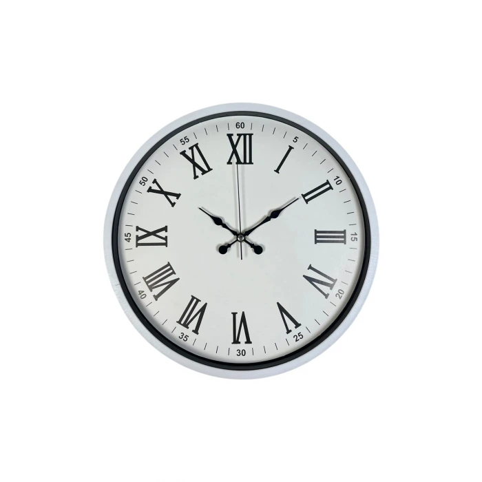 36 Cm Beyaz Roman Rakamlı Duvar Saati