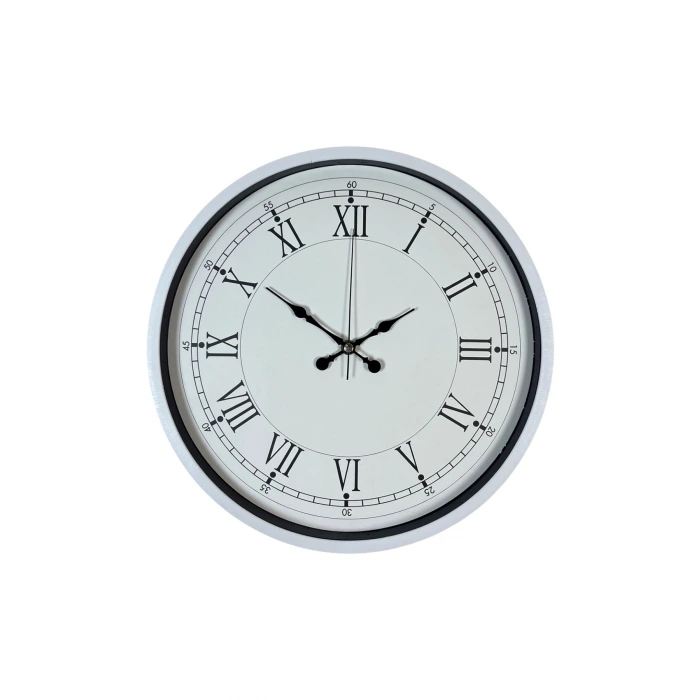 36 Cm Beyaz Roman Rakamlı Duvar Saati