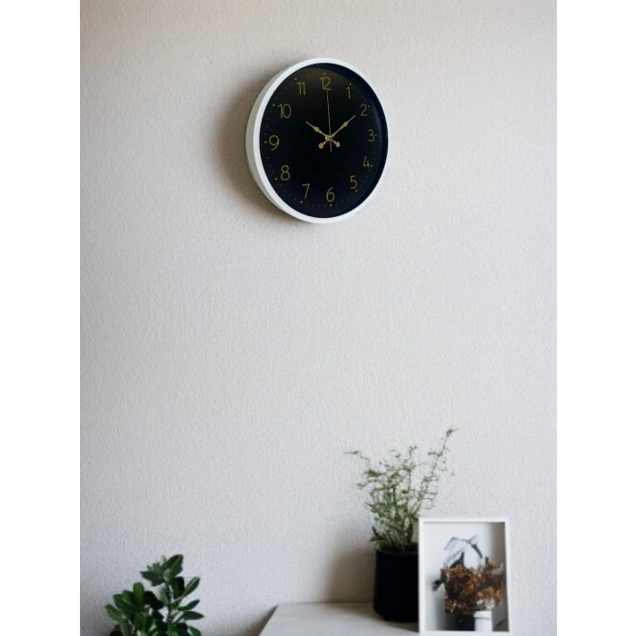 36 Cm Beyaz Zarif Duvar Saati