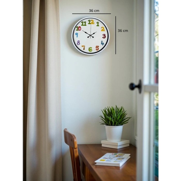 36 Cm Çocuk Odası Dekoratif Duvar Saati