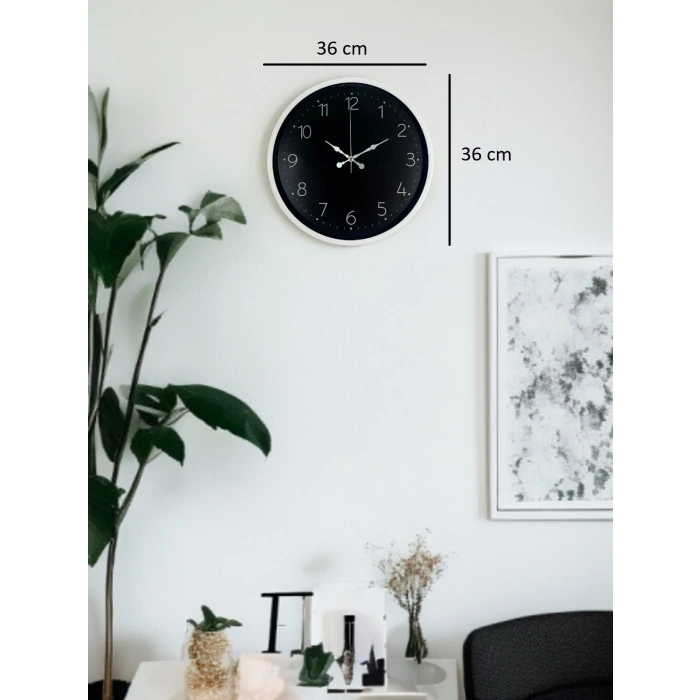 36 Cm Dekoratif Sade Duvar Saati