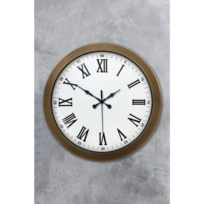 36 cm Eskitme Metal Roma Rakamlı Duvar Saati