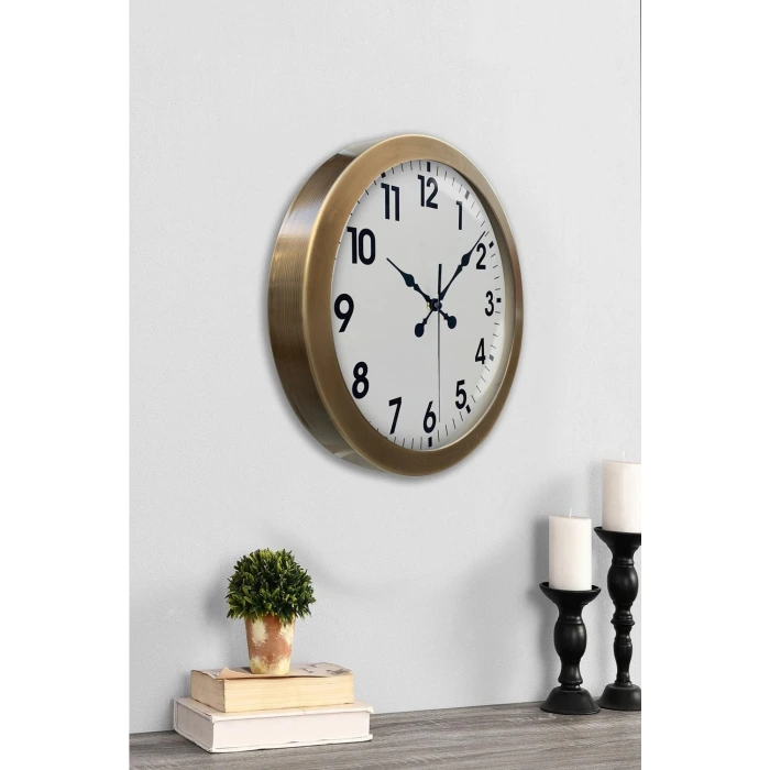 36 cm Eskitme Metal Standart Duvar Saati