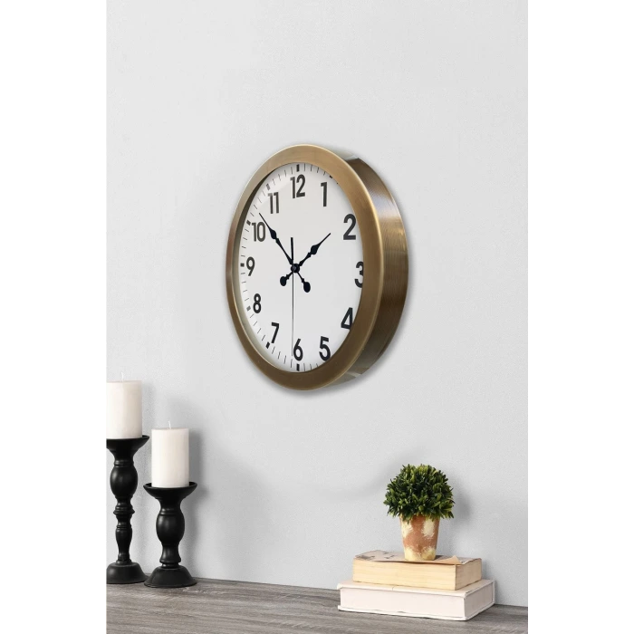 36 cm Eskitme Metal Standart Duvar Saati