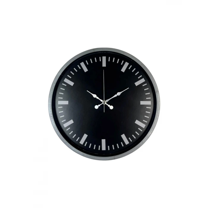 36 Cm Gri Dekoratif Duvar Saati