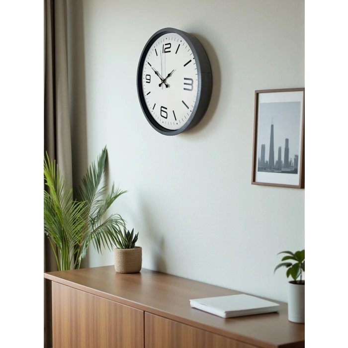 36 Cm Gri Standart Dekoratif Duvar Saati