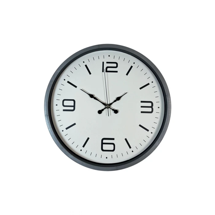 36 Cm Gri Standart Dekoratif Duvar Saati