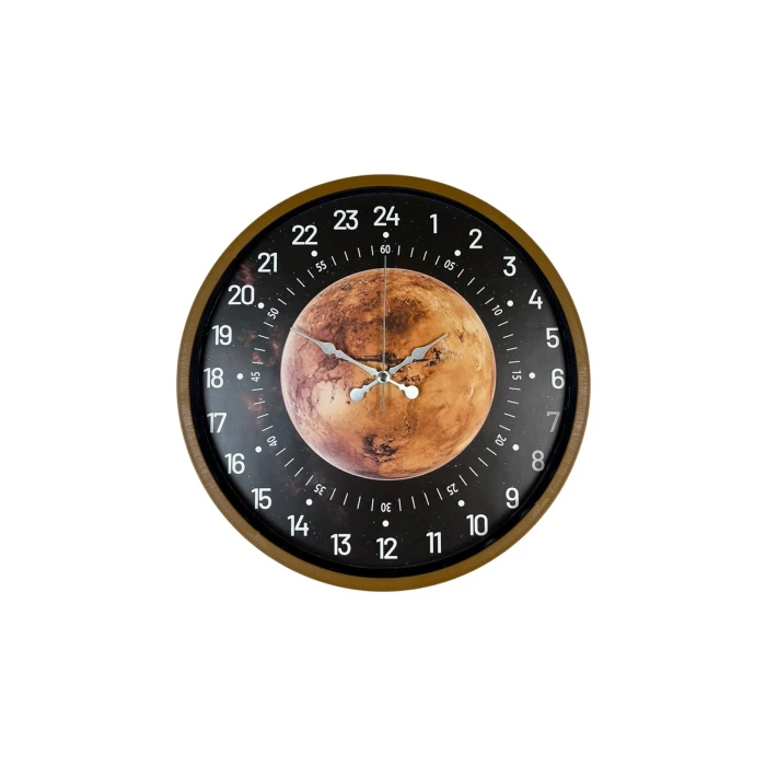 36 Cm Kahverengi 24 Saat Göstergeli Duvar Saati