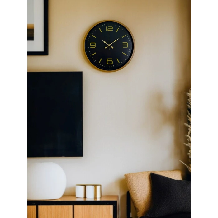 36 Cm Kahverengi Dekoratif Duvar Saati