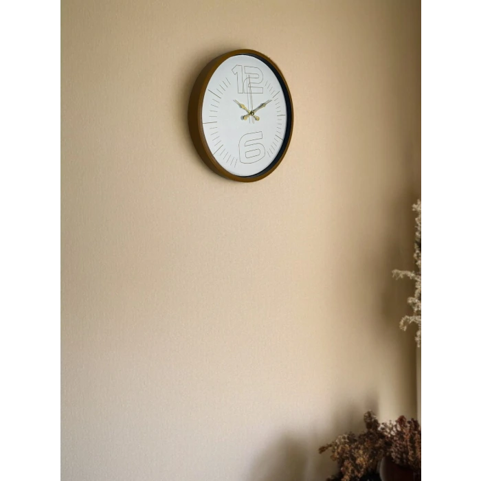 36 Cm Kahverengi Dekoratif Duvar Saati