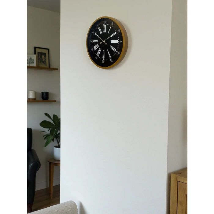 36 Cm Kahverengi Dekoratif Duvar Saati