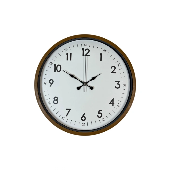 36 Cm Kahverengi Dekoratif Duvar Saati