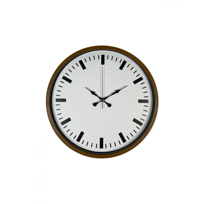 36 Cm Kahverengi Dekoratif Şık Duvar Saati