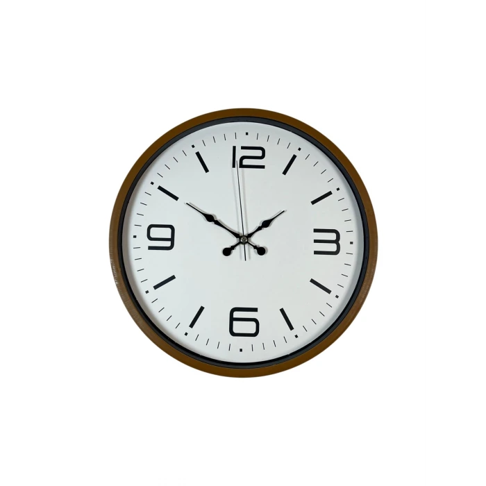 36 Cm Kahverengi Modern Dekoratif Duvar Saati