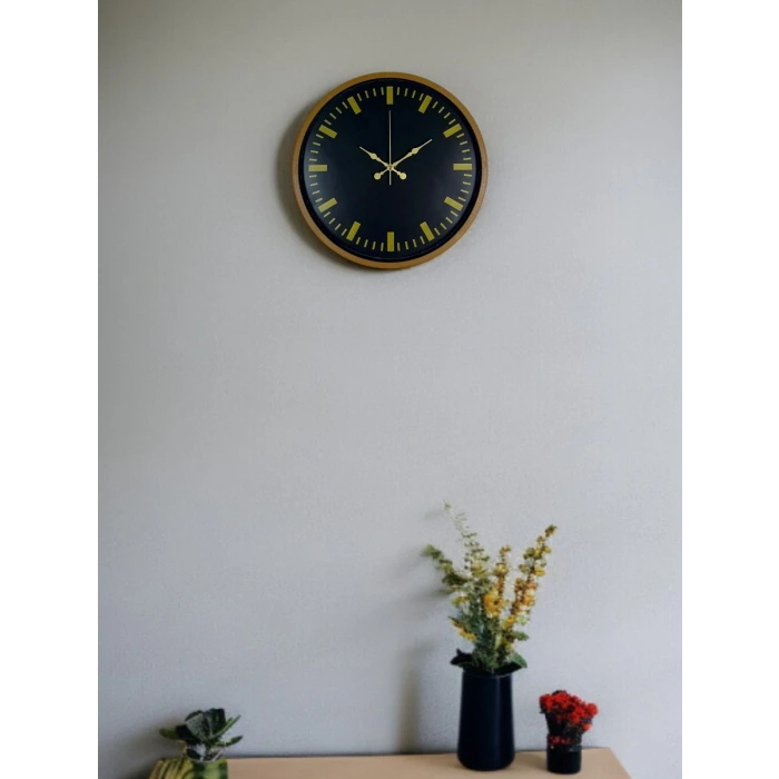 36 Cm Kahverengi Modern Duvar Saati