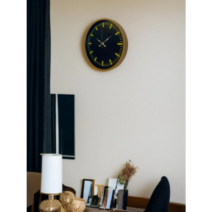 36 Cm Kahverengi Modern Duvar Saati