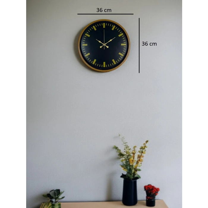 36 Cm Kahverengi Modern Duvar Saati