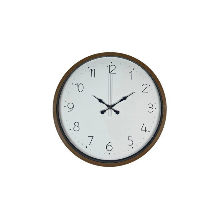 36 Cm Kahverengi Sade Dekoratif Duvar Saati