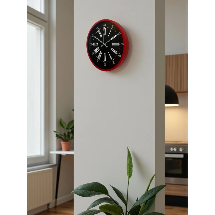 36 Cm Kırmızı Asil Duvar Saati