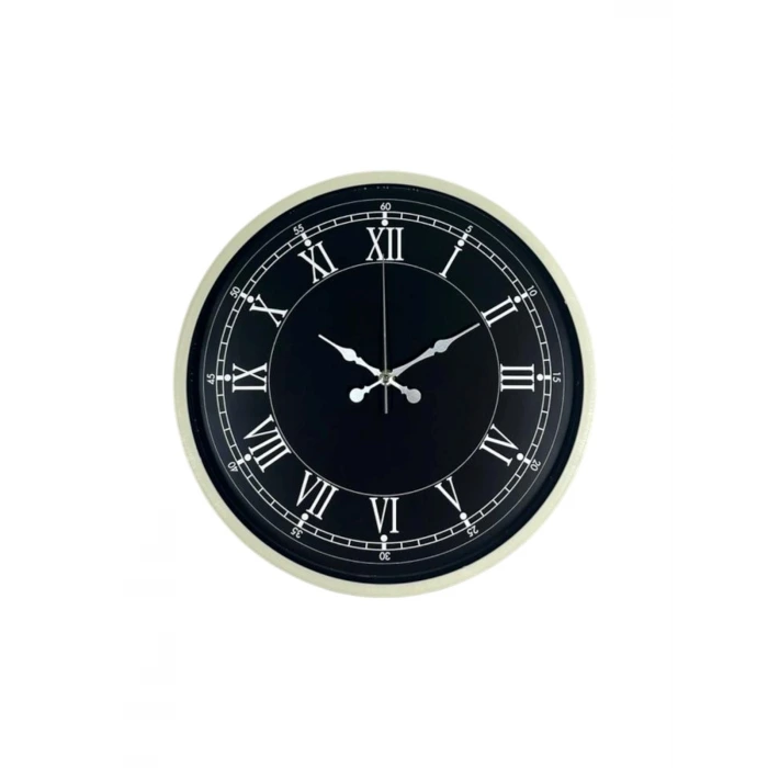 36 Cm Krem Dekoratif Duvar Saati