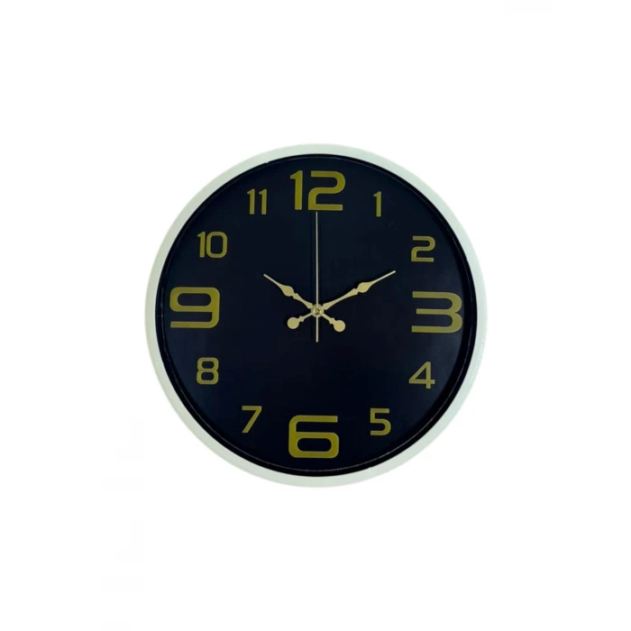 36 Cm Krem Gold Rakamlı Duvar Saati