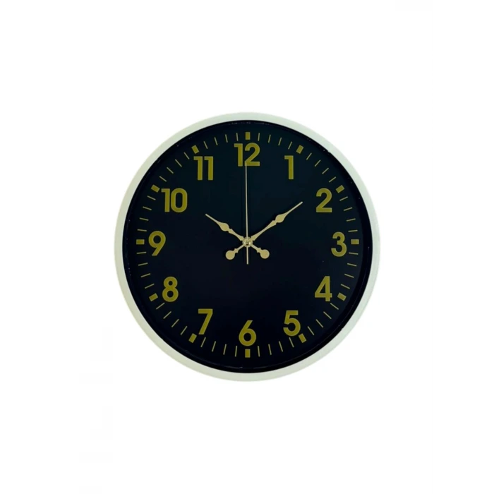 36 Cm Krem Gold Rakamlı Duvar Saati