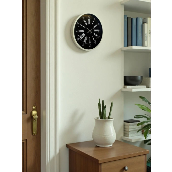 36 Cm Krem Modern Duvar Saati