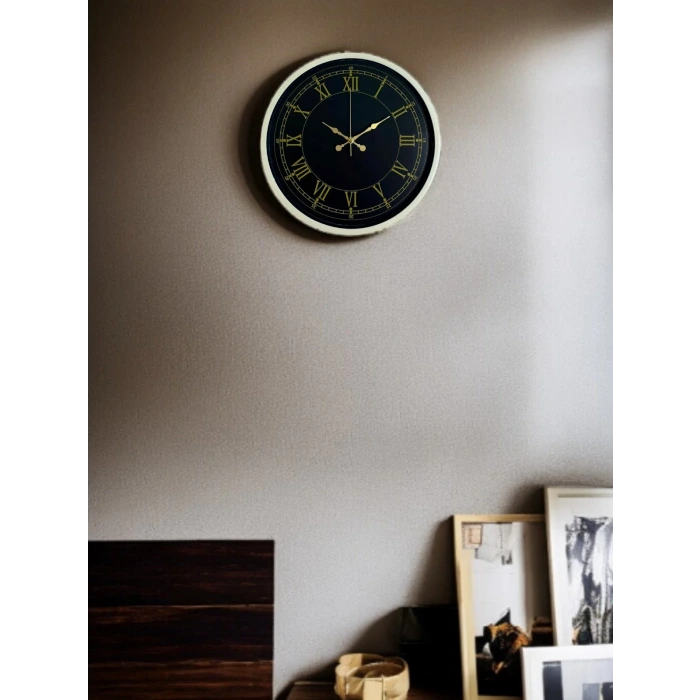 36 Cm Krem Roma Rakamlı Duvar Saati