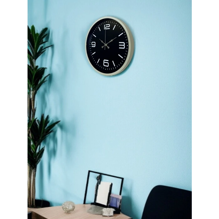 36 Cm Krem Şık Dekoratif Duvar Saati