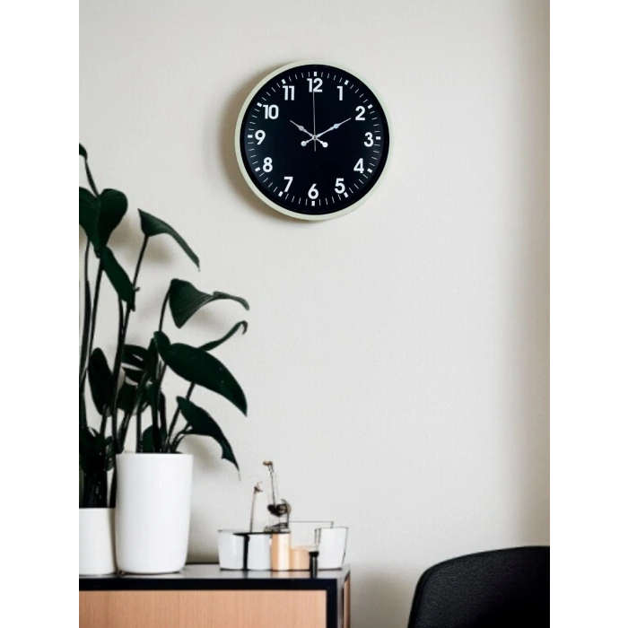 36 Cm Krem Zarif Duvar Saati