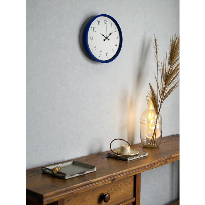 36 Cm Lacivert Dekoratif Duvar Saati