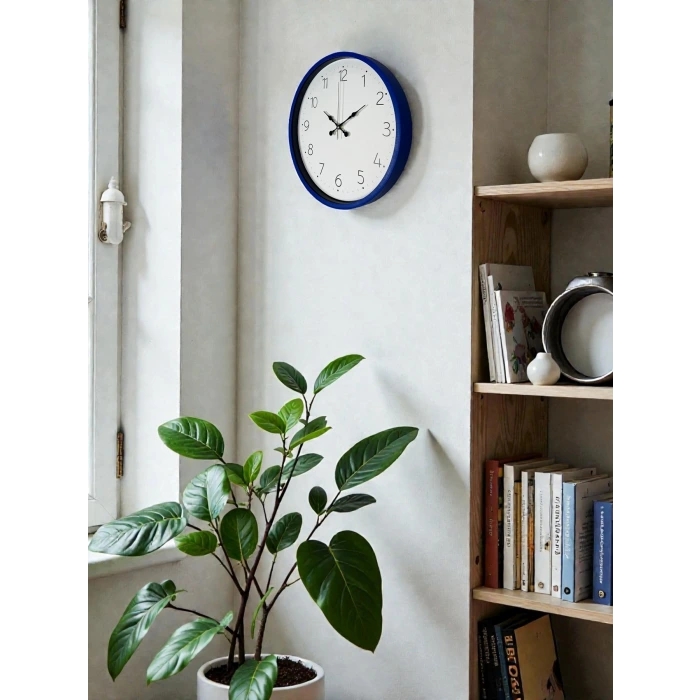 36 Cm Lacivert Dekoratif Duvar Saati