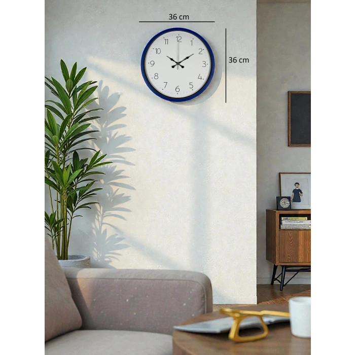 36 Cm Lacivert Dekoratif Duvar Saati