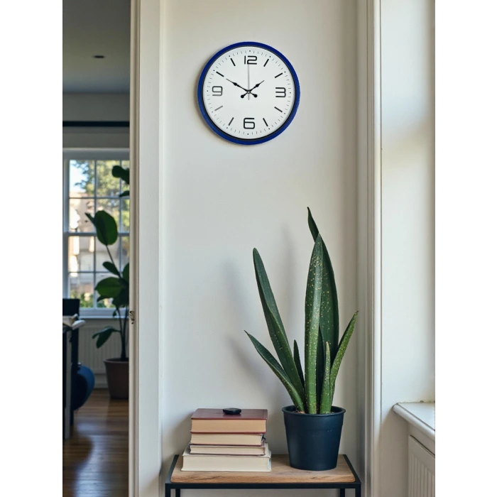 36 Cm Lacivert Modern Dekoratif Duvar Saati