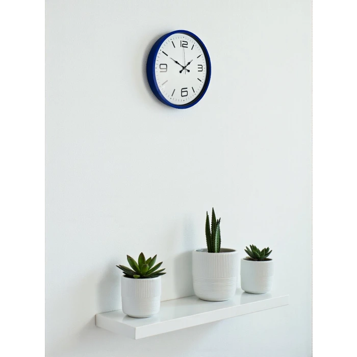 36 Cm Lacivert Modern Dekoratif Duvar Saati
